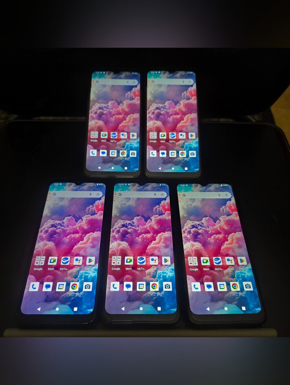 Lot of 5 Cloud Mobile Stratus C8 Smartphones - 32GB - Unlocked